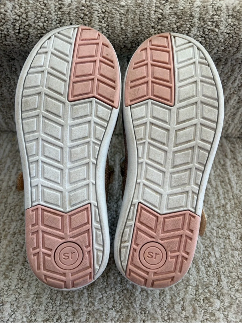 Stride Rite Holly Mary Jane flats in rose gold. Size 2XW. (2 extra wide).